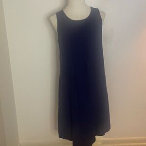 J Crew Linen Blend Sleeveless Shift Dress in Navy Size 2